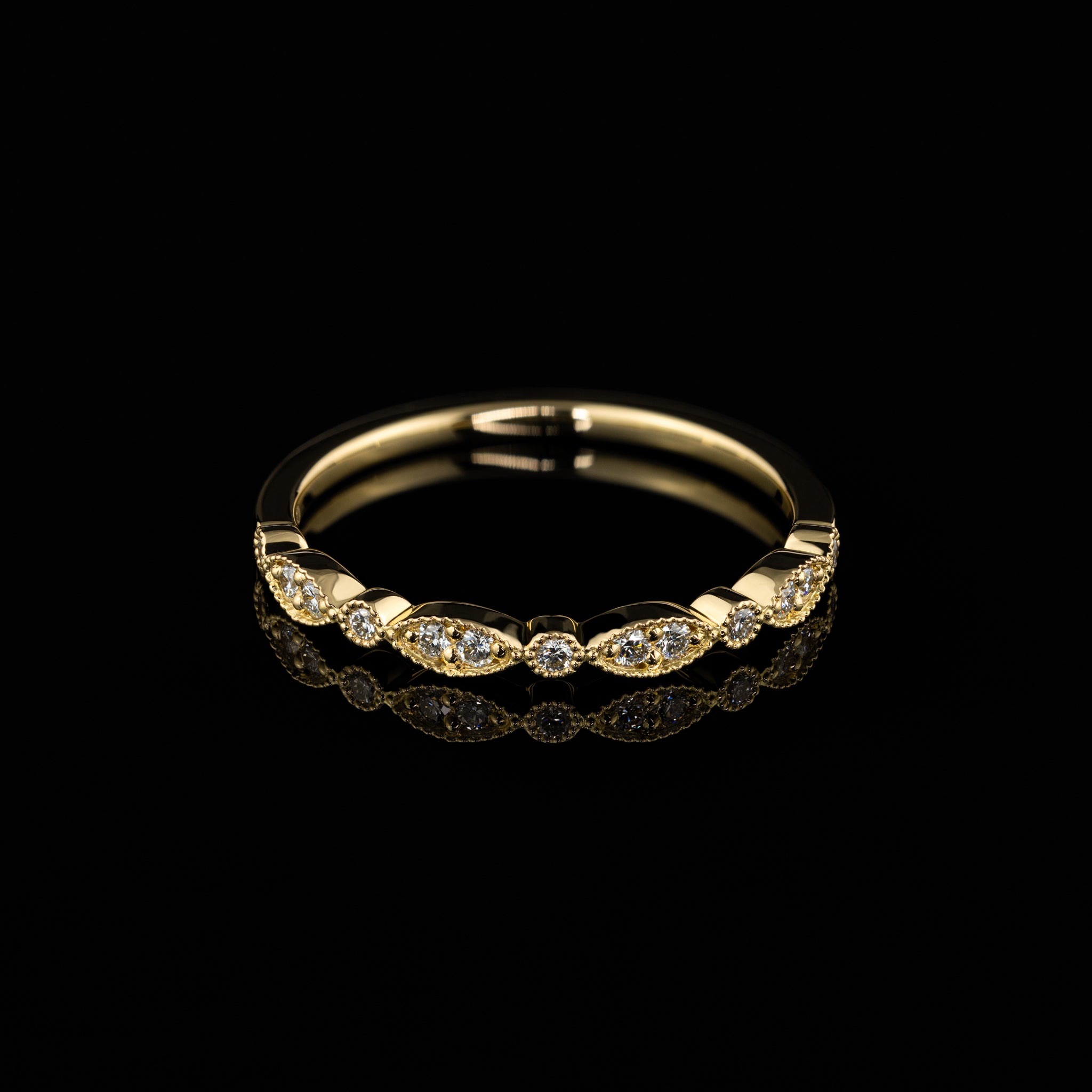 Besonderer Vorsteckring Ehering Liliana, Vintage, Goldschmiede, Goldzeit in Nürnberg, Gelbgold