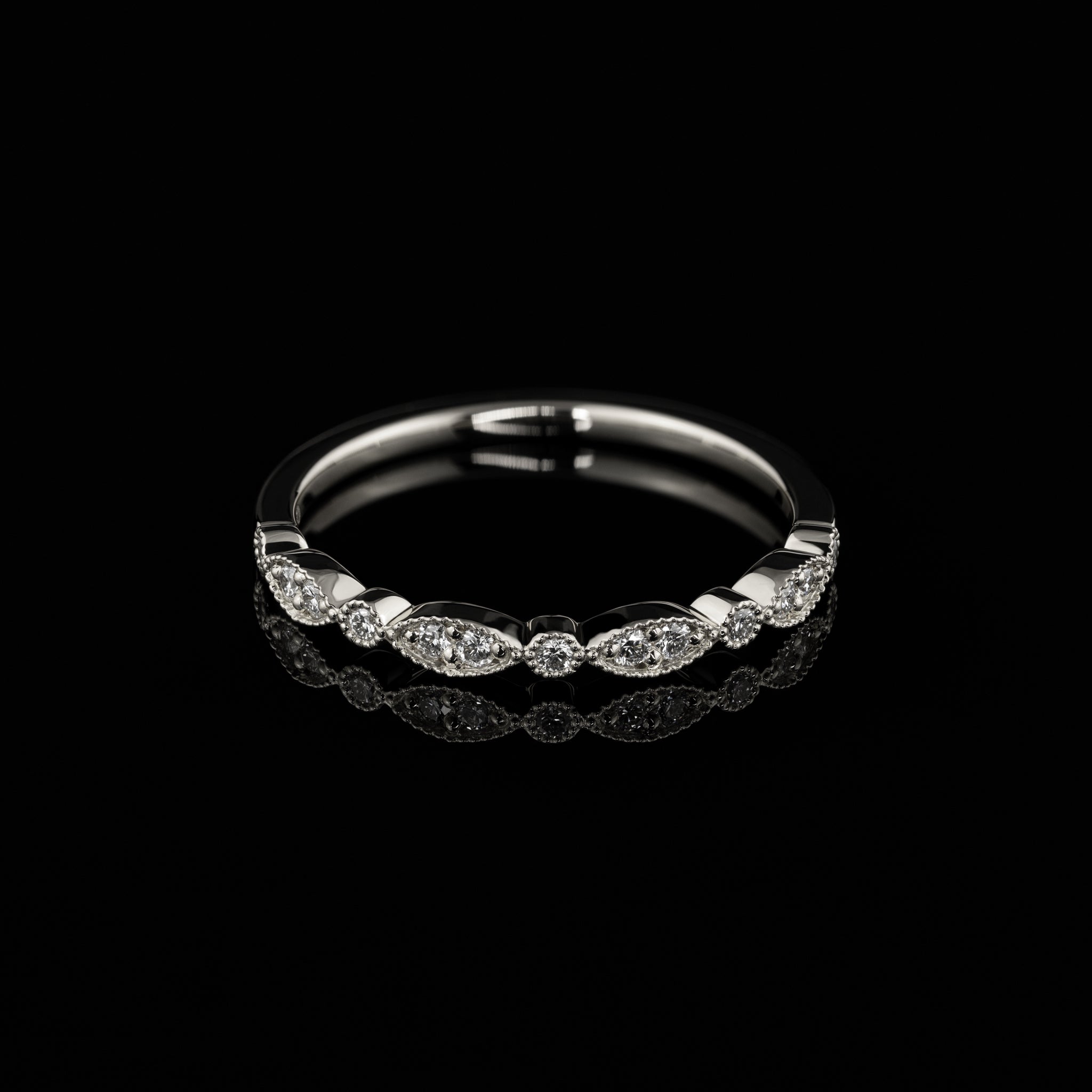 Besonderer Vorsteckring Ehering Liliana, Vintage, Goldschmiede, Goldzeit in Nürnberg, Weissgold